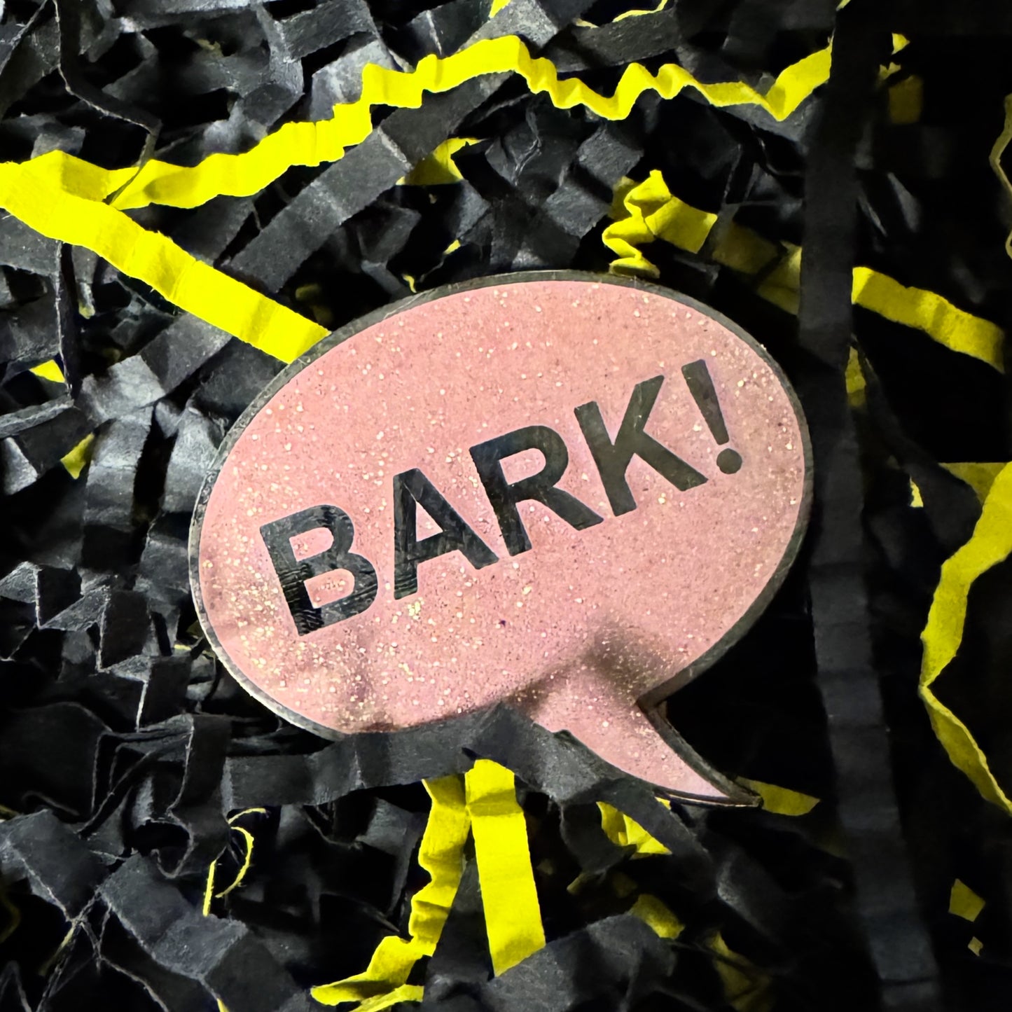 Bark Glitter Hard Enamel Pin