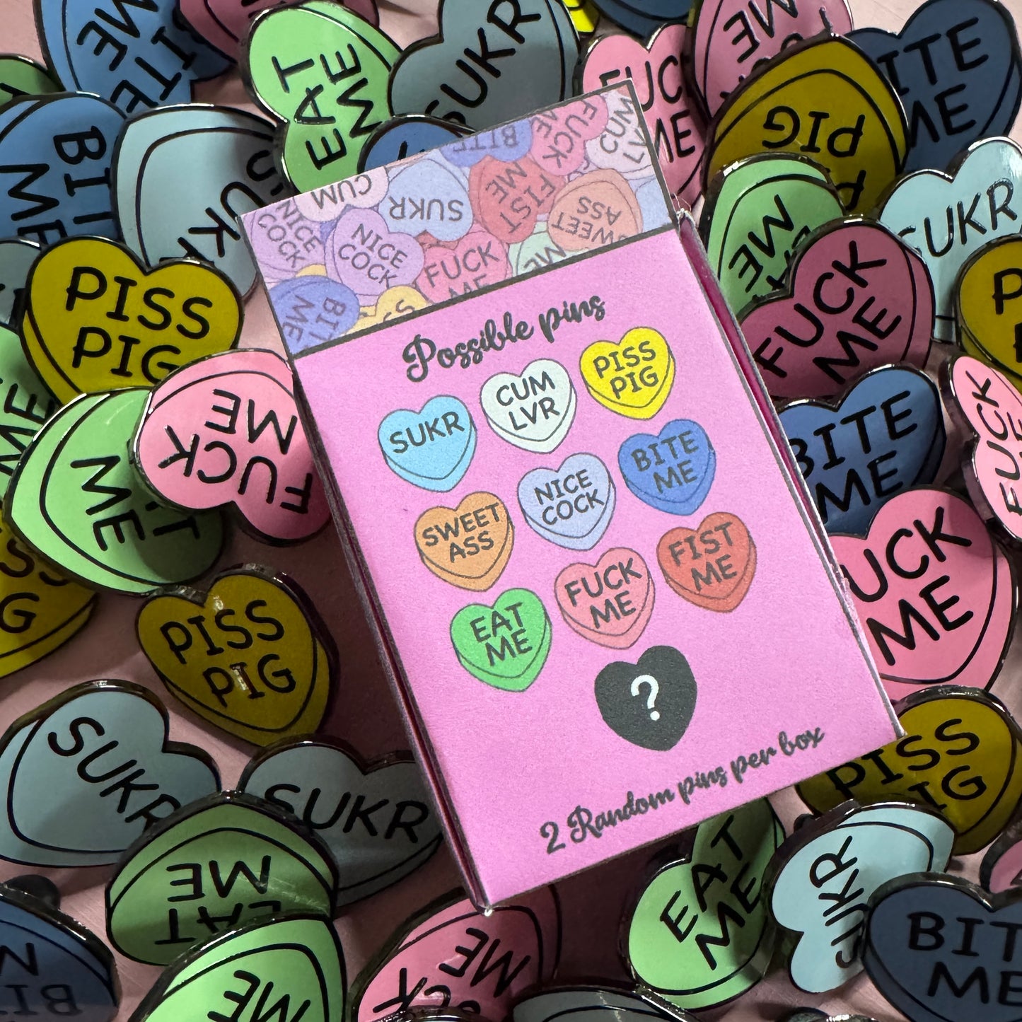 Kinky Hearts Blind Box (2 Hard Enamel Pins)