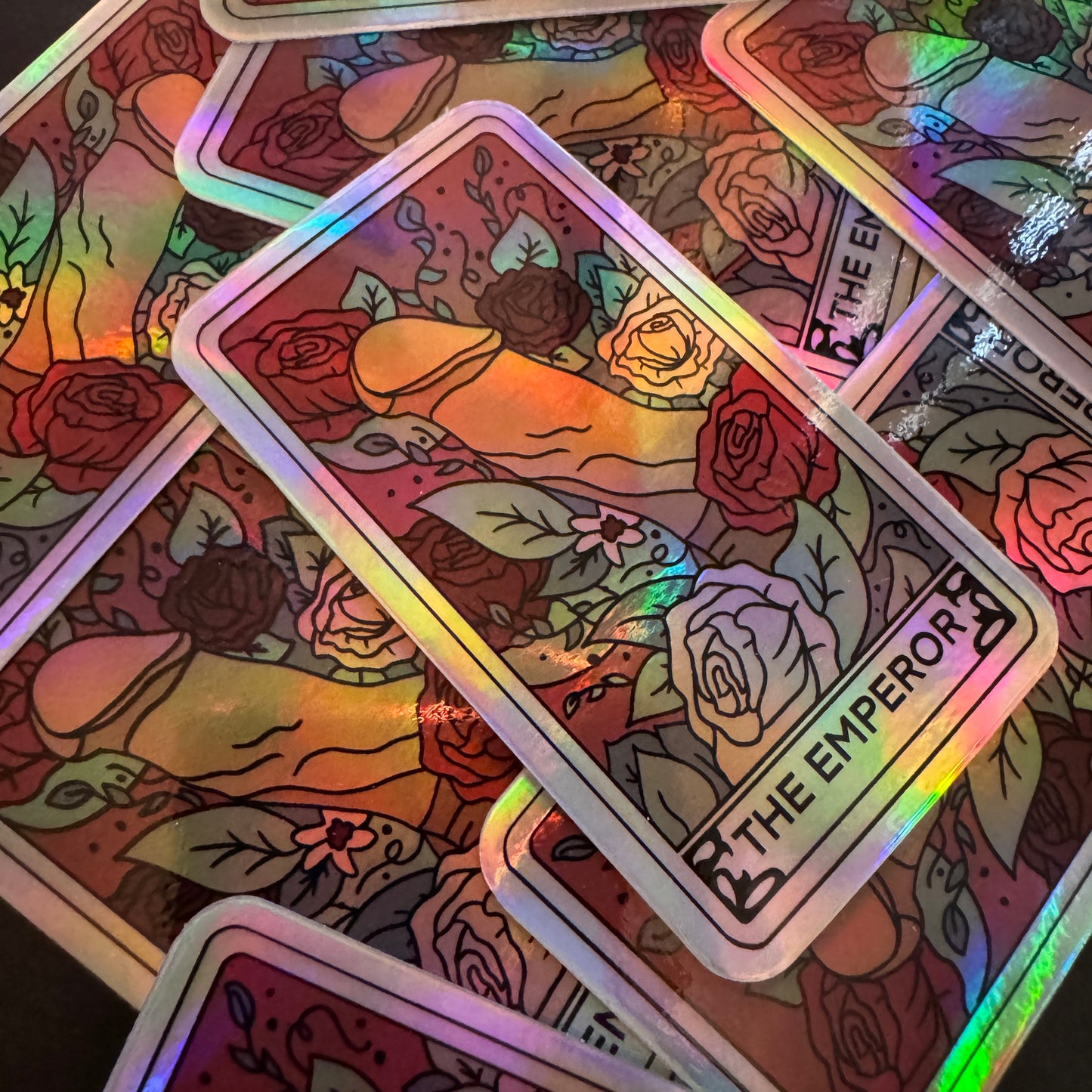 "The Emperor" Tarot Card Sticker (Holographic)