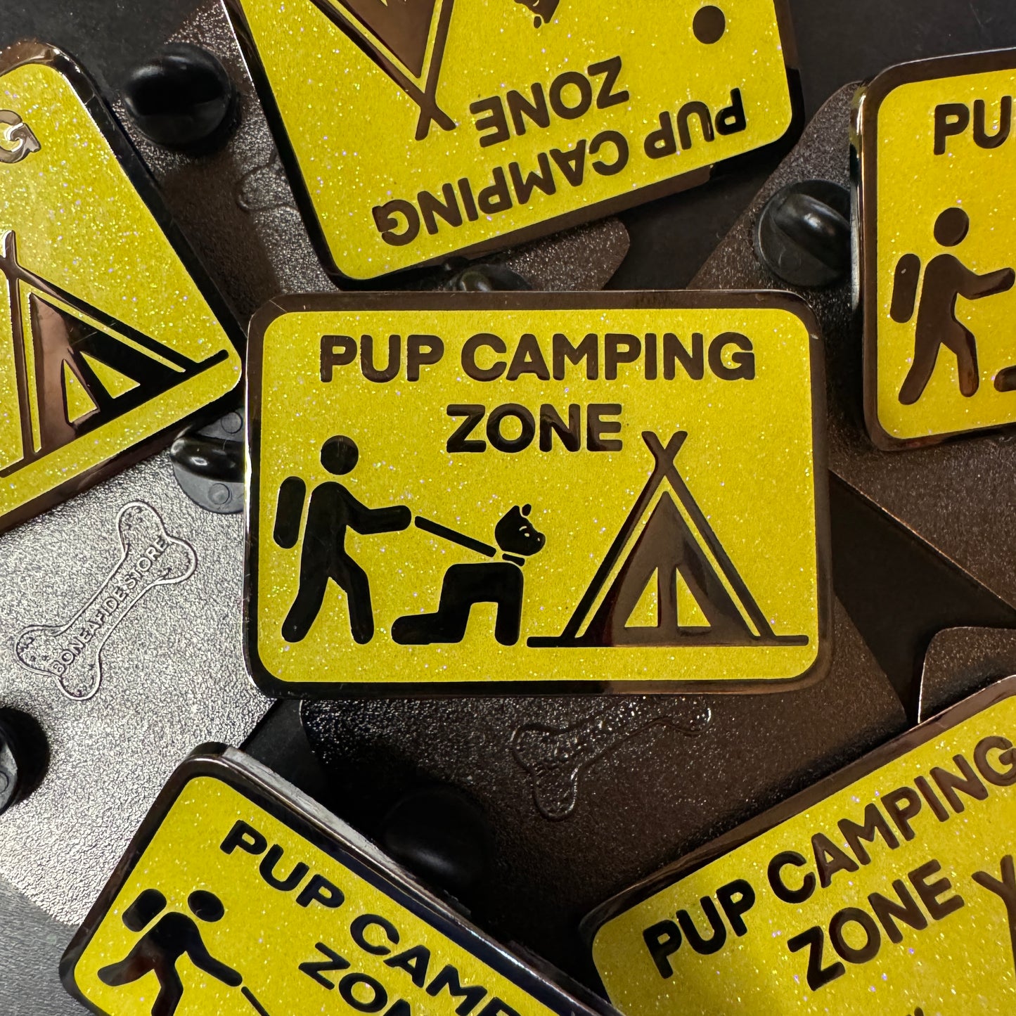 Pup Camping Zone Hard Enamel Pin