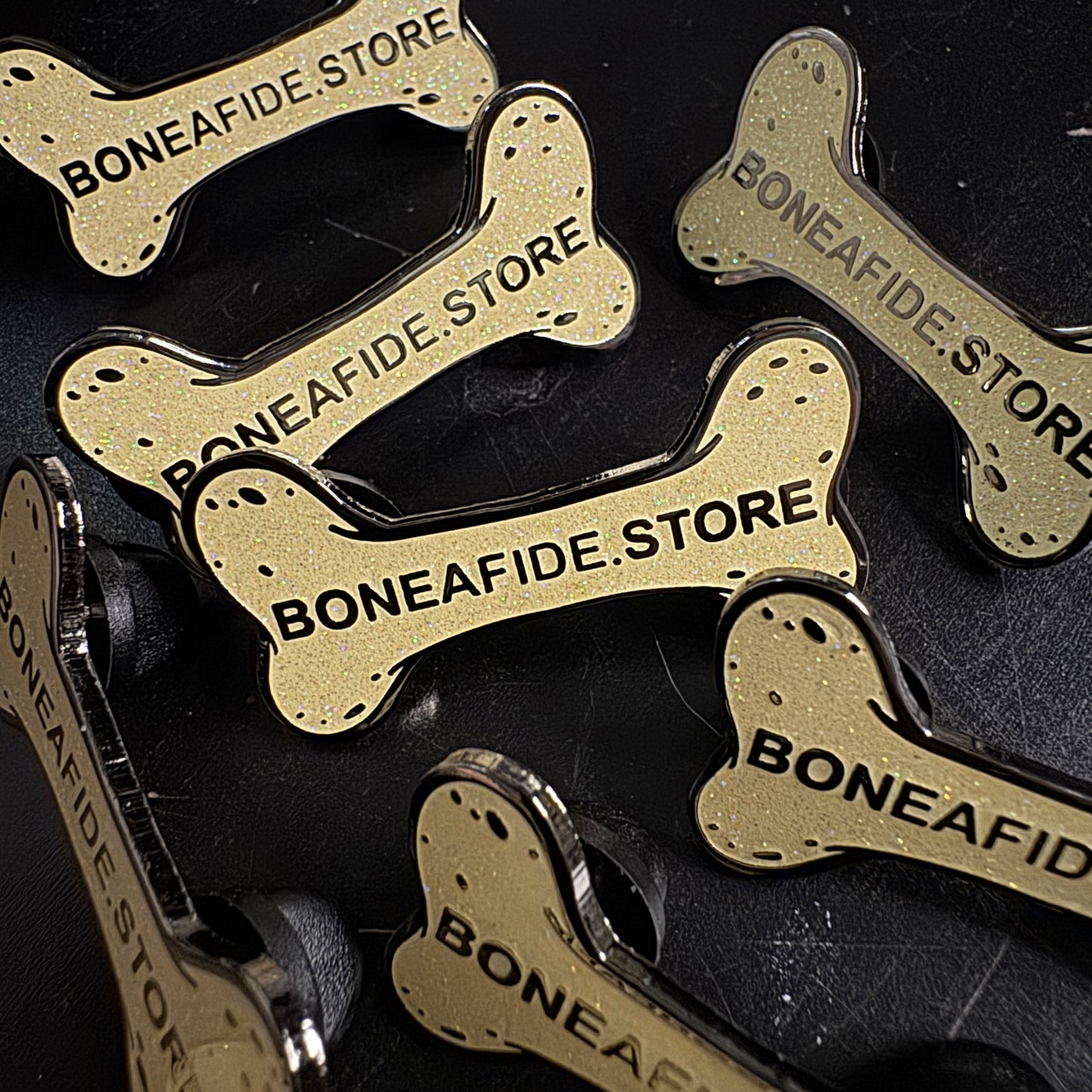 Boneafide Store Logo (Glitter) Enamel PIn