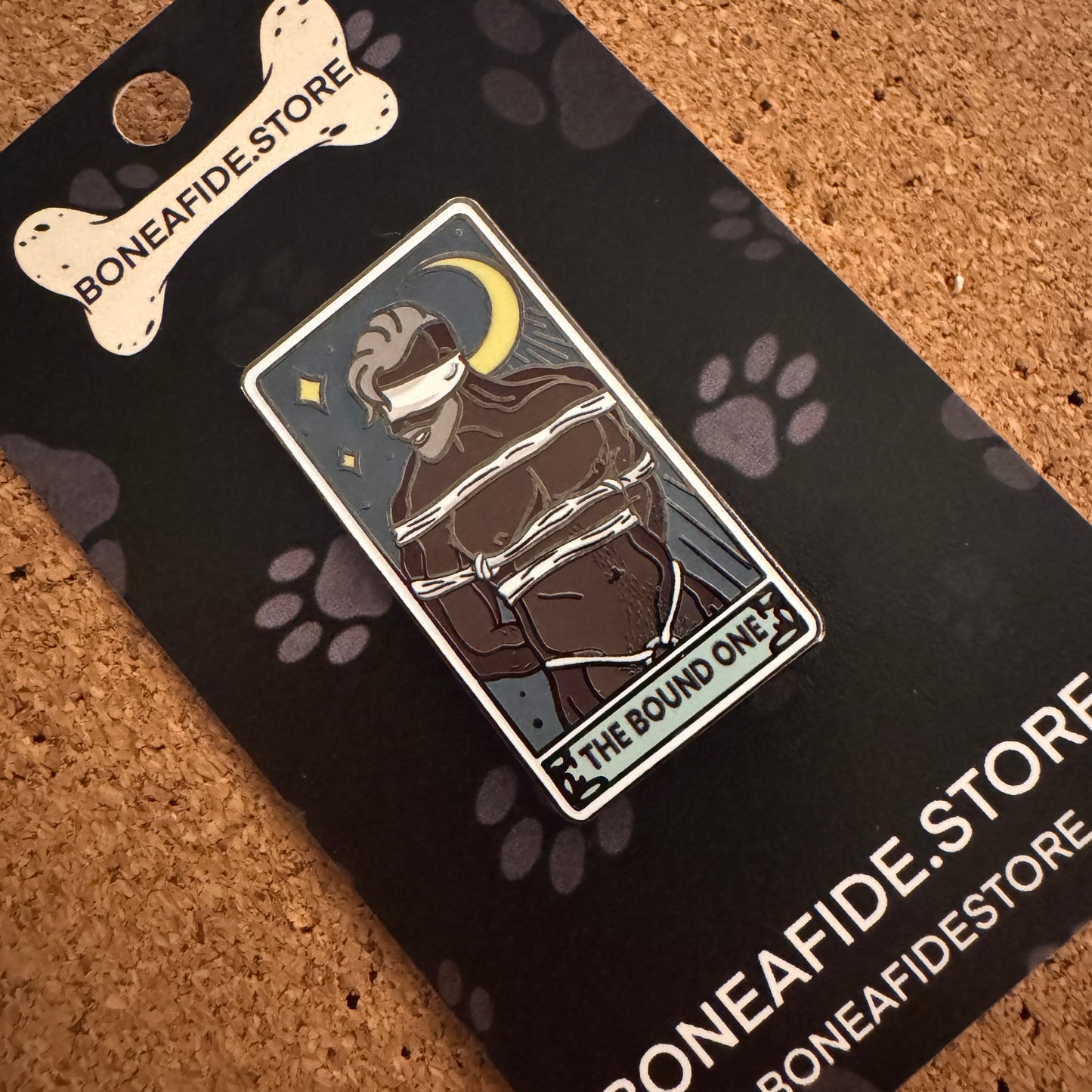 "The Bound One" Tarot Card Hard Enamel Pin (Night Tone)