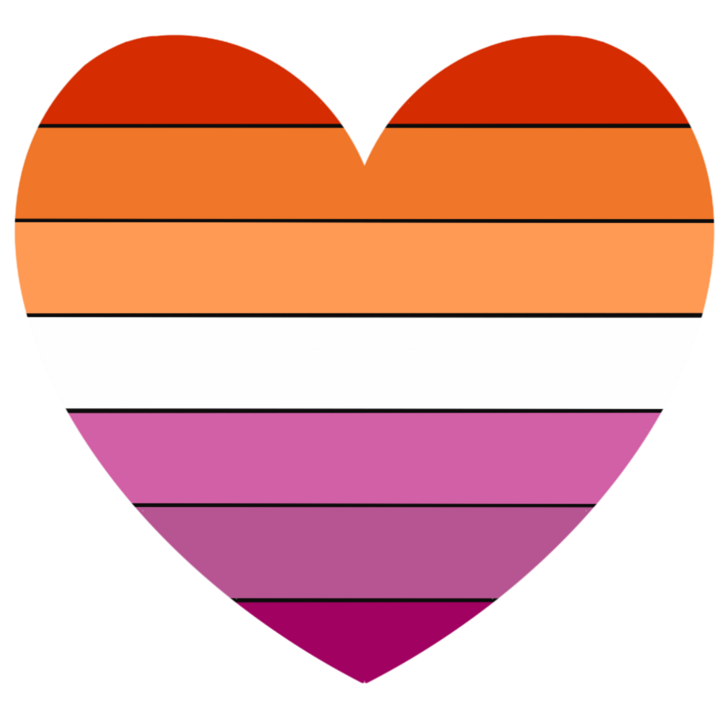 Lesbian Pride Heart Sticker