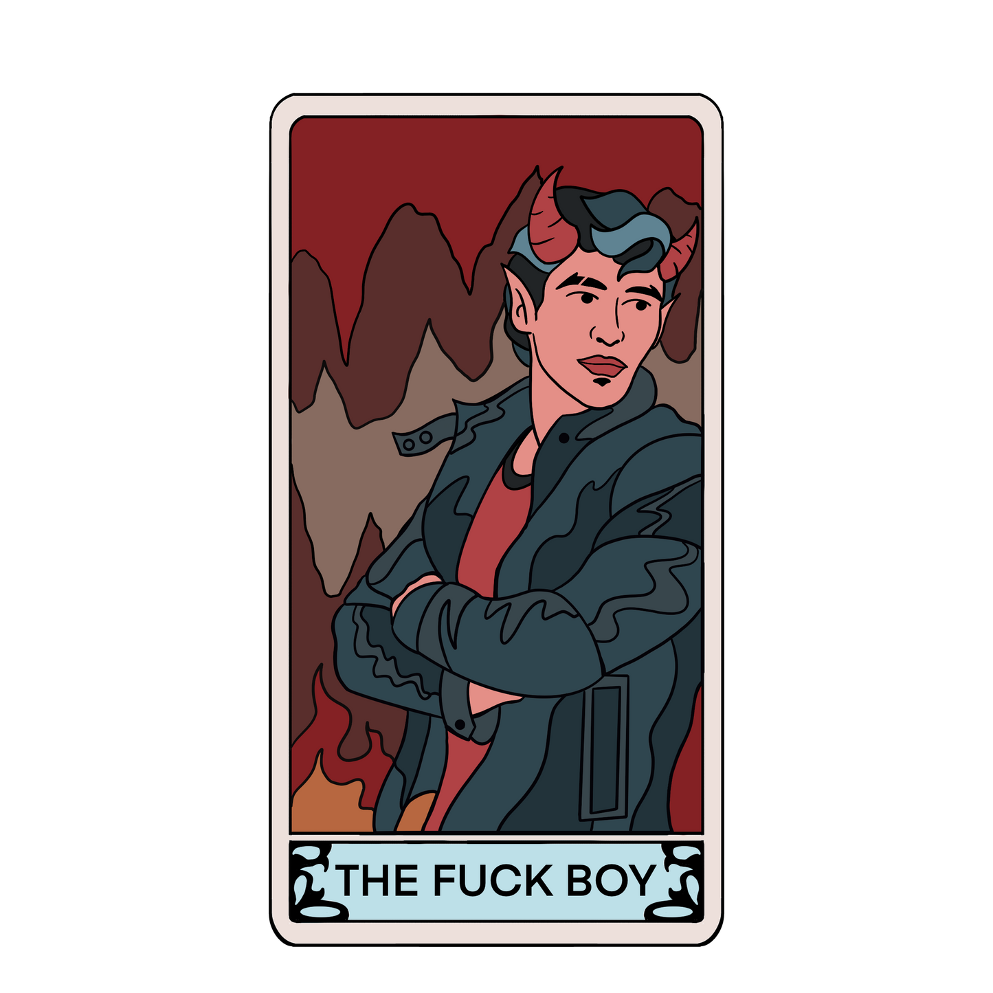 "The Fuck Boy" Tarot Card Sticker (Holographic)