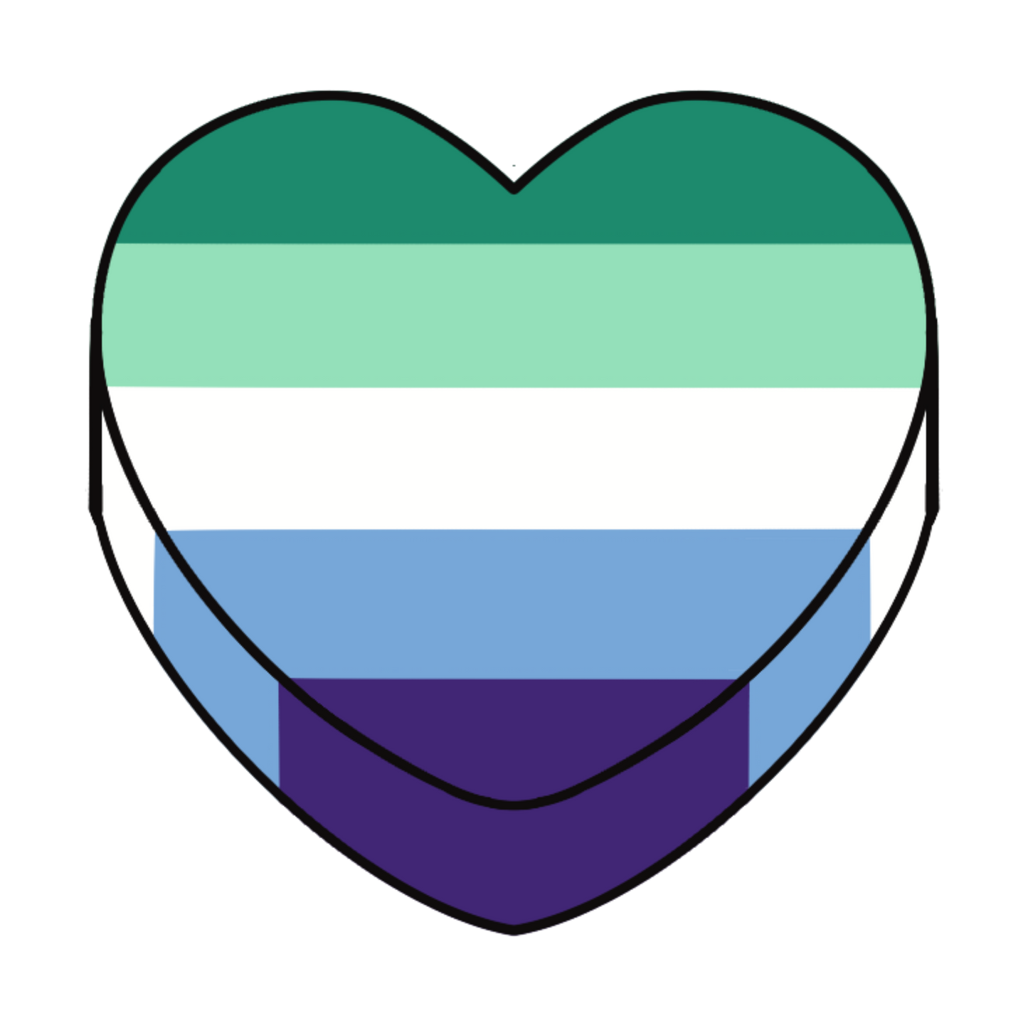 Gay Pride Candy Heart 3" Sticker (Clear Vinyl)