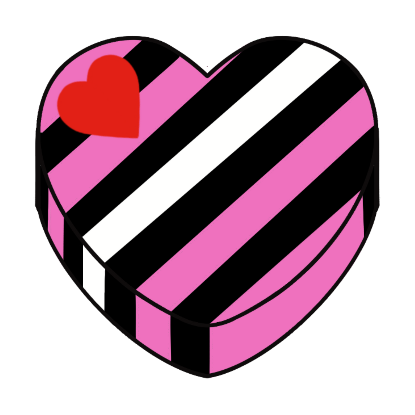 Leather Girl Pride Candy Heart 3" Sticker (Clear Vinyl) (Copy)