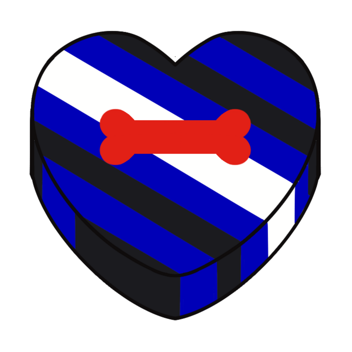 Puppy Pride Candy Heart 3" Sticker (Clear Vinyl)