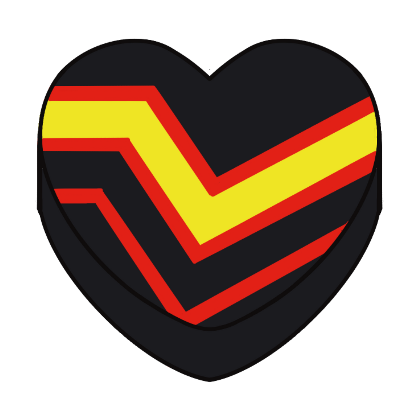 Rubber Pride Candy Heart 3" Sticker