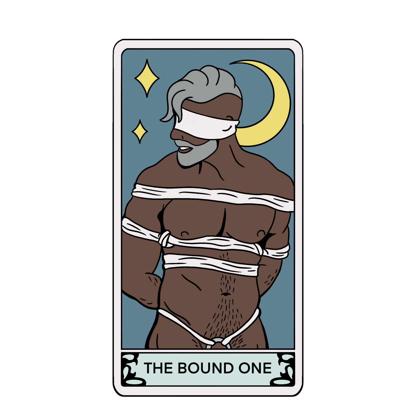 "The Bound One" Tarot Card Sticker (Holographic) (Night Tone)