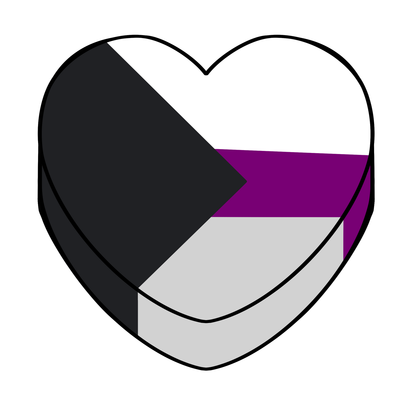 Demi Sexual Pride Candy Heart Hard Enamel Pin