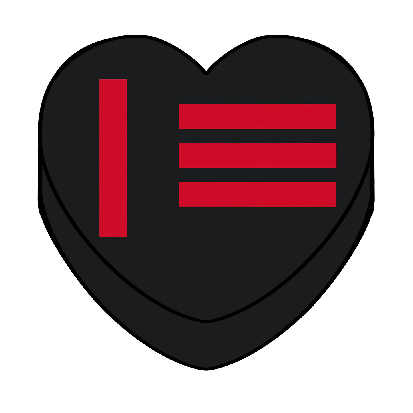 Master / Slave Pride Candy Heart Hard Enamel Pin