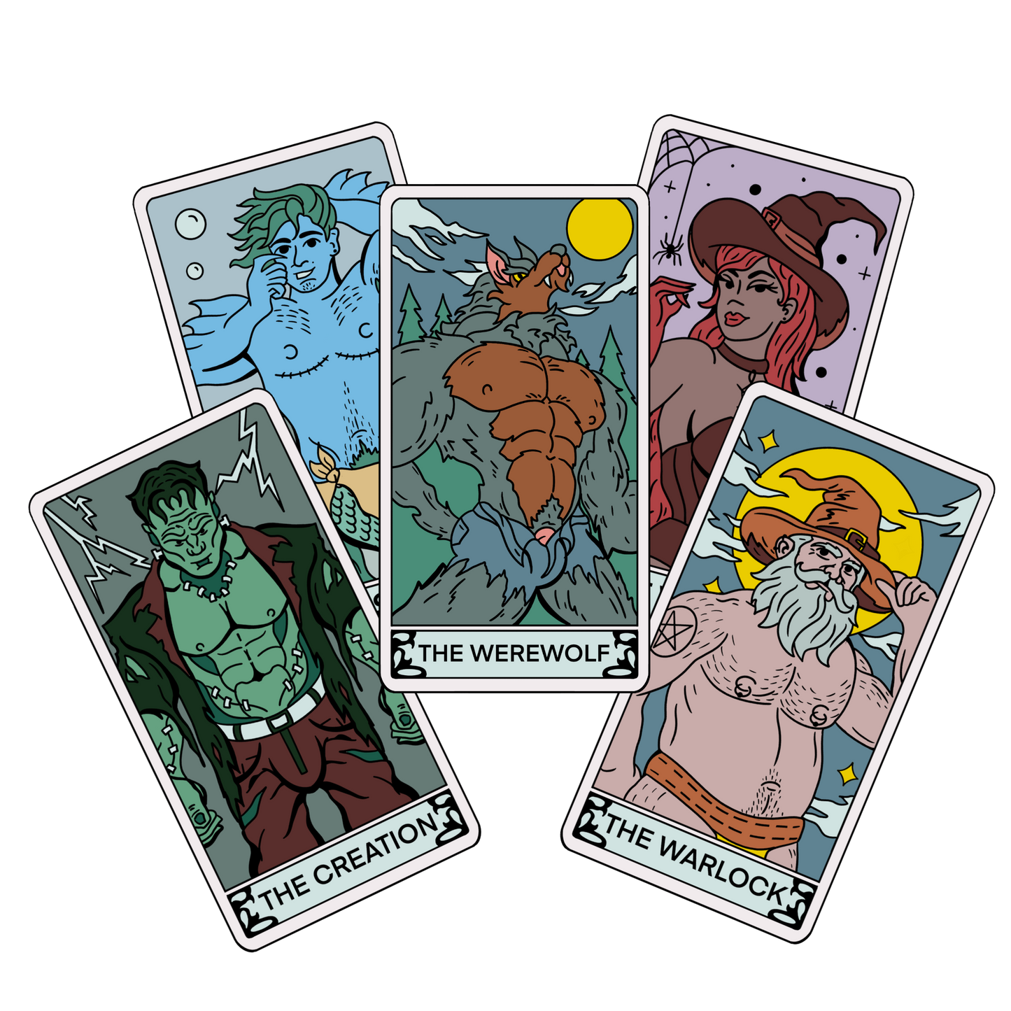 "The Halloween" Tarot Card Sticker Set (Holographic)