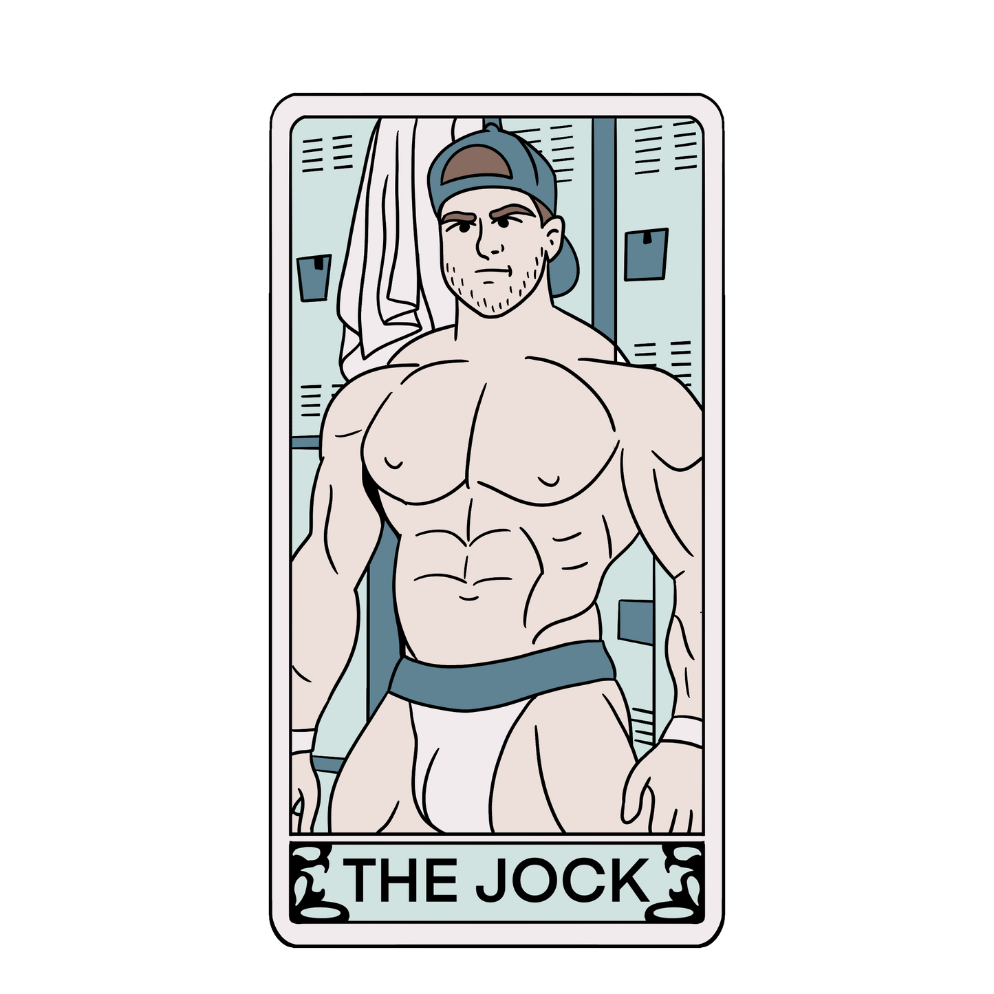 "The Jock" Tarot Card Sticker (Holographic) (Day Tone)