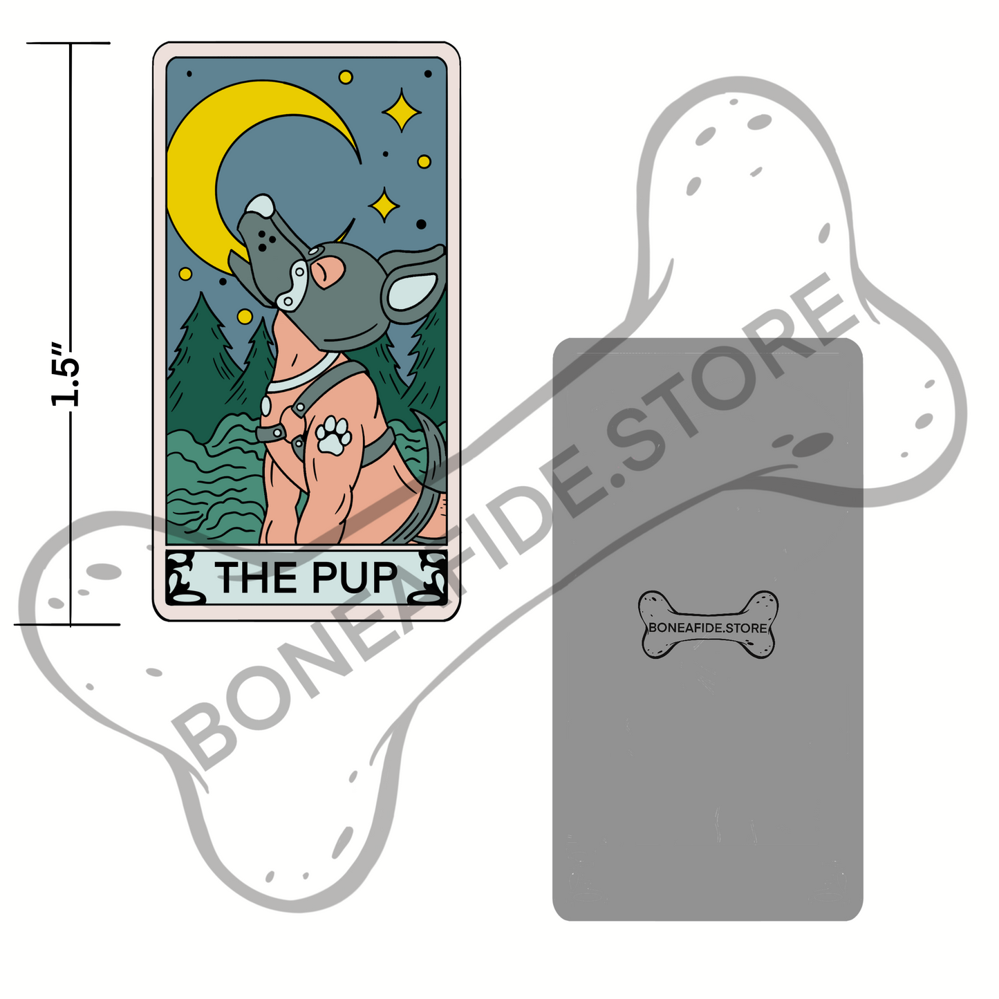 Tarot The Pup Hard Enamel Pin (Day Tone)