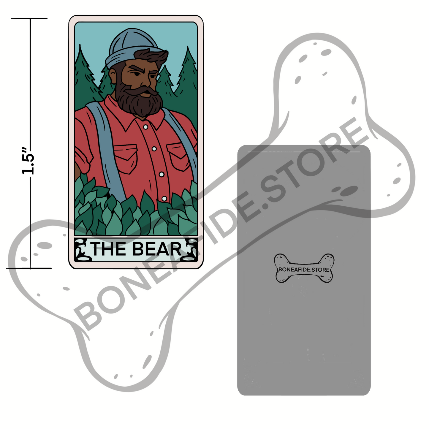 Tarot The Bear Hard Enamel Pin (Night Tone)