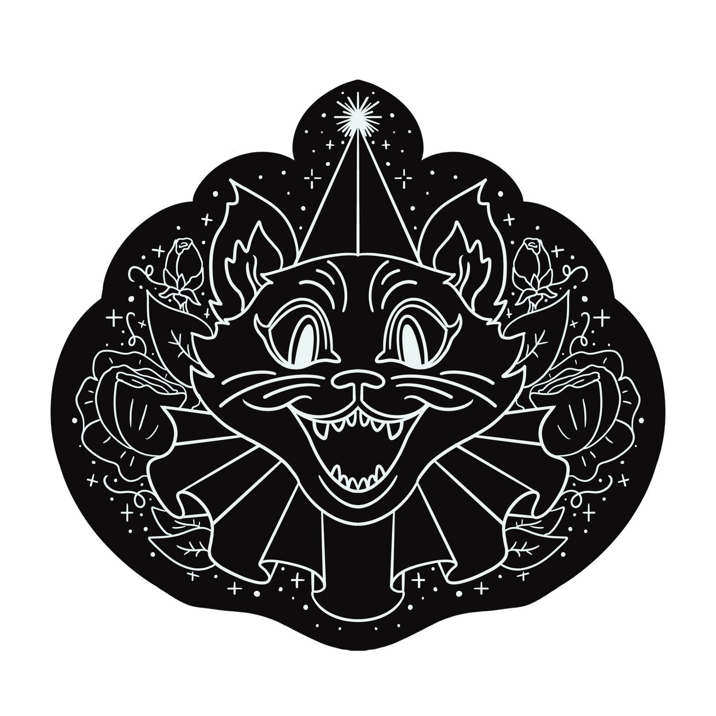 Killer Cat Sticker (Clear Vinyl)