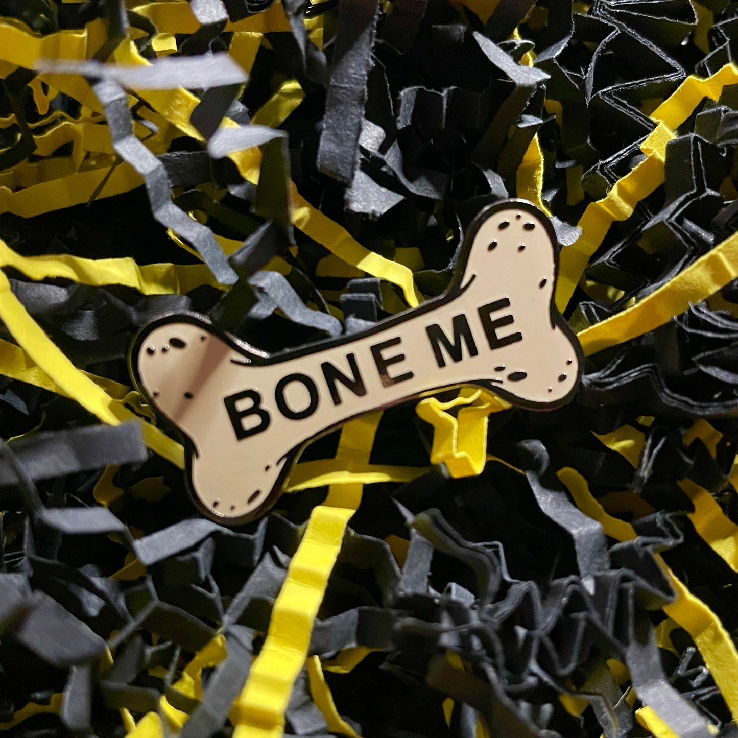 Bone Me Hard Enamel Pin