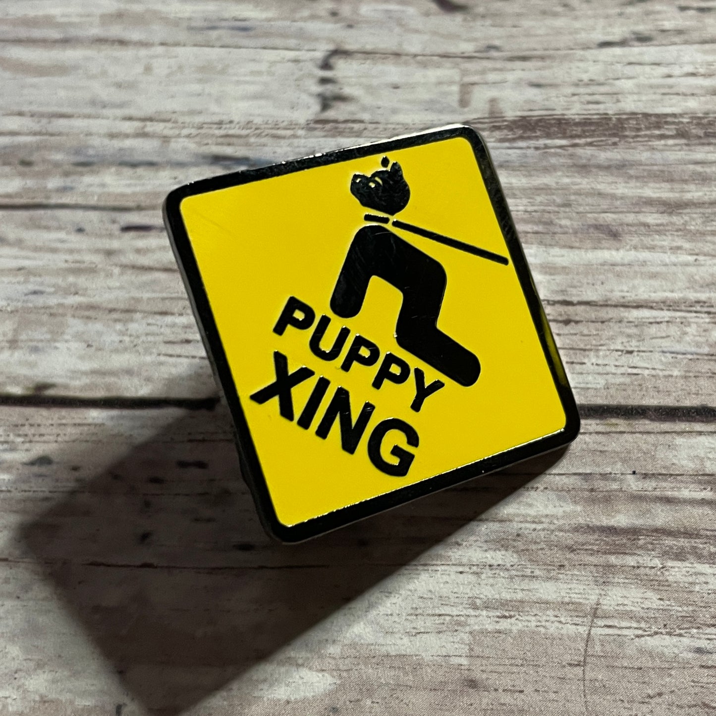 Puppy Xing Hard Enamel Pin