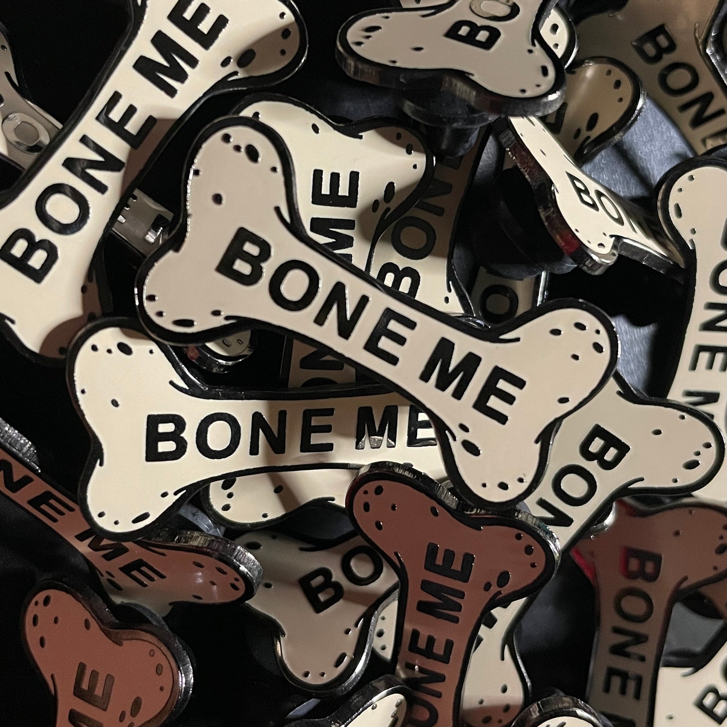 Bone Me Hard Enamel Pin