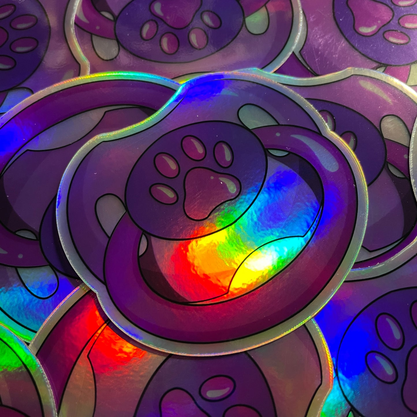 Little Pink Pacifier Holographic Sticker