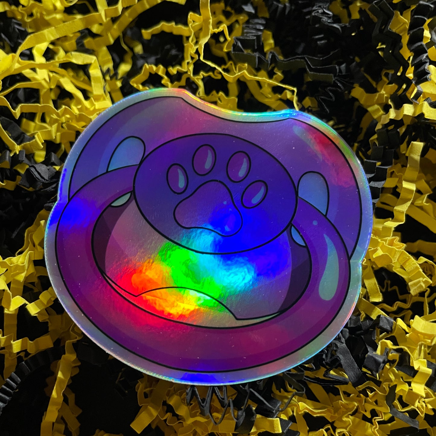 Little Pink Pacifier Holographic Sticker