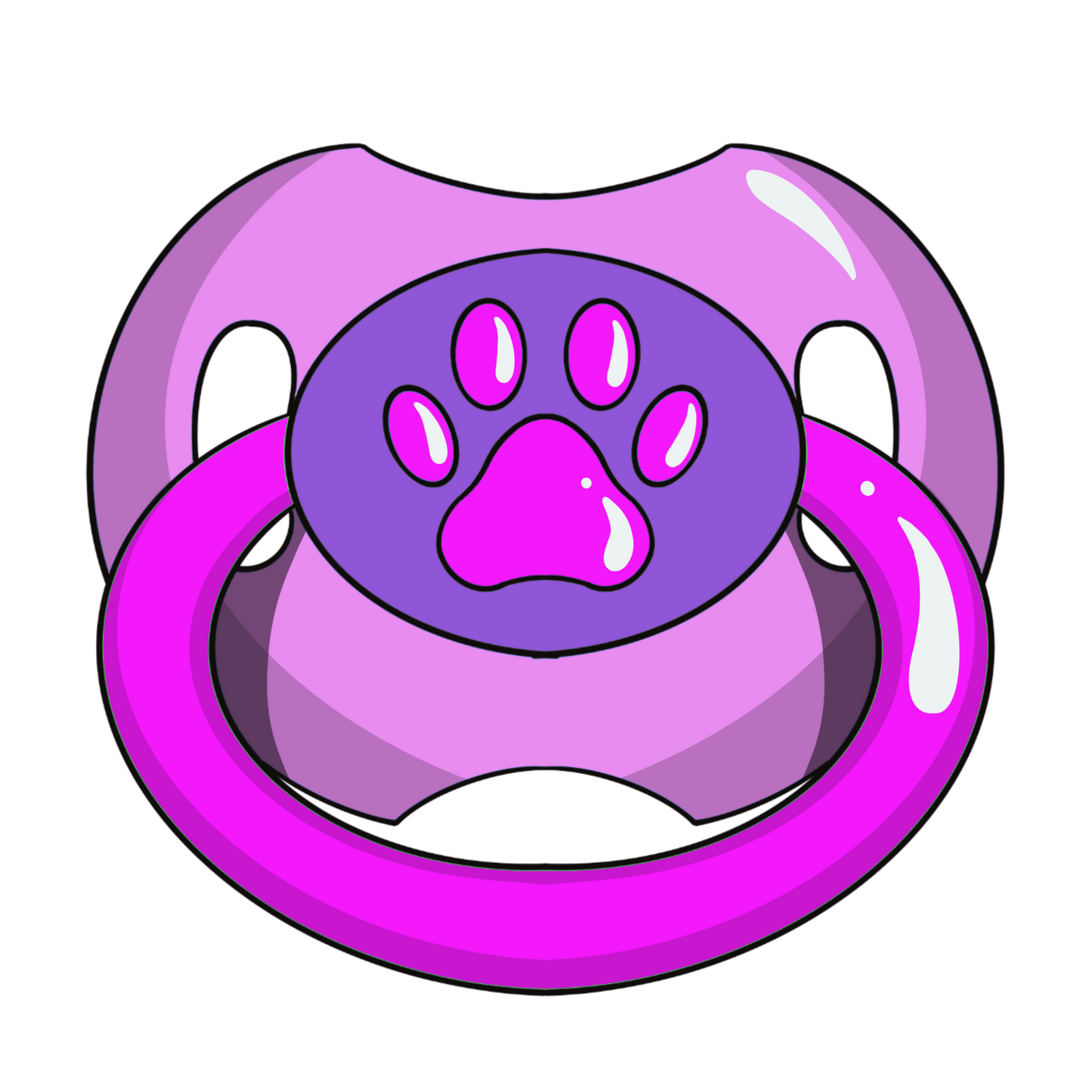 Little Pink Pacifier Holographic Sticker