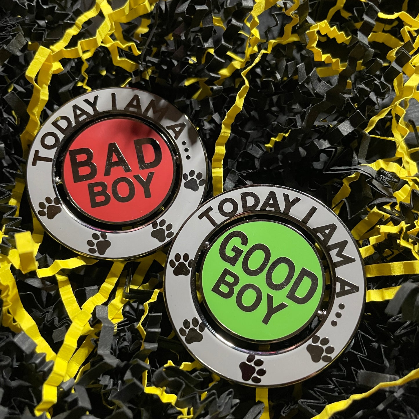 Good Boy / Bad Boy Spinning Hard Enamel Pin
