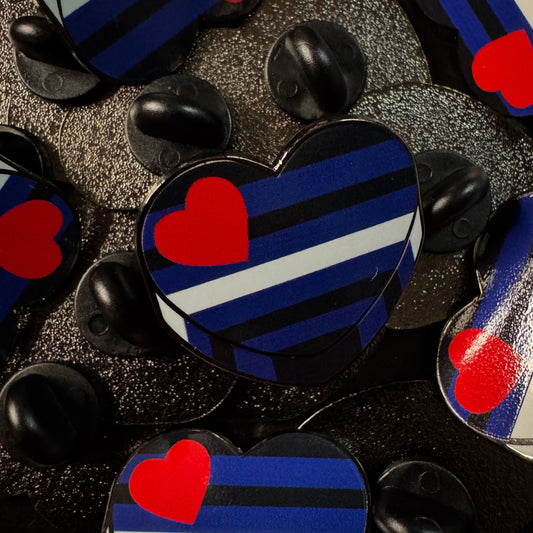 Leather Candy Heart Hard Enamel Pin