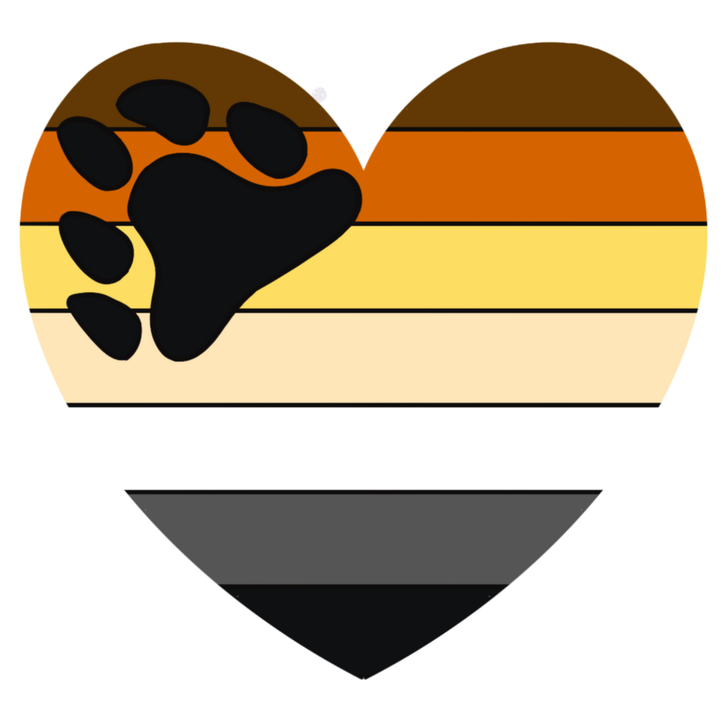 Bear Pride Heart Sticker