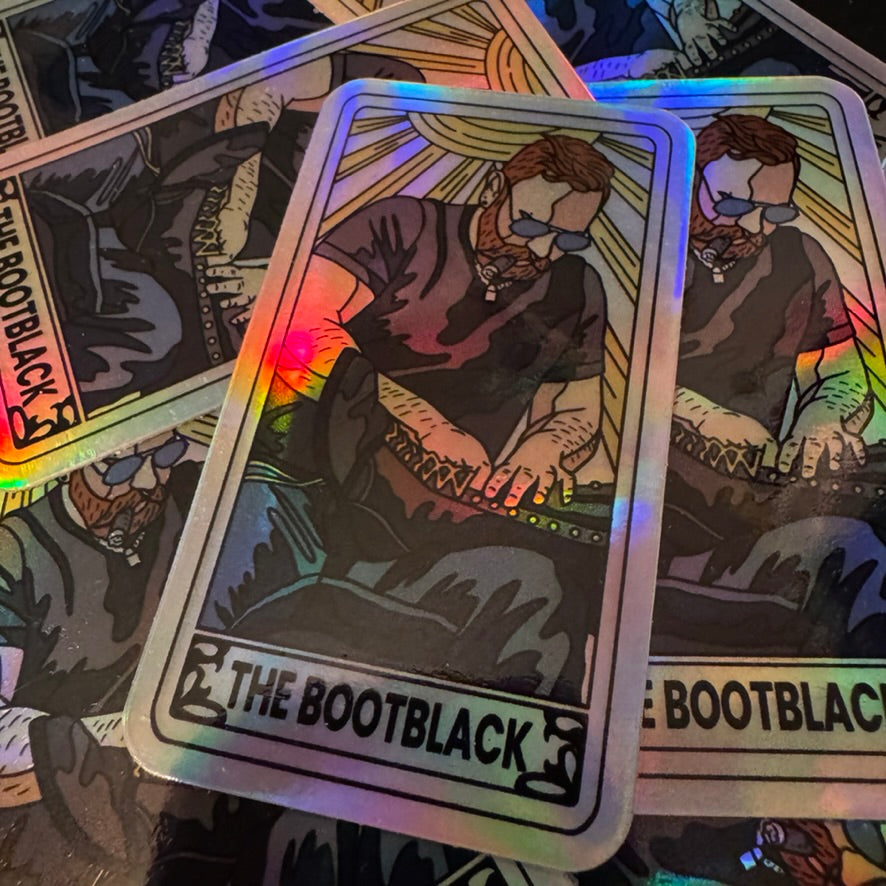 Bootblack Tarot Card Sticker (Holographic)
