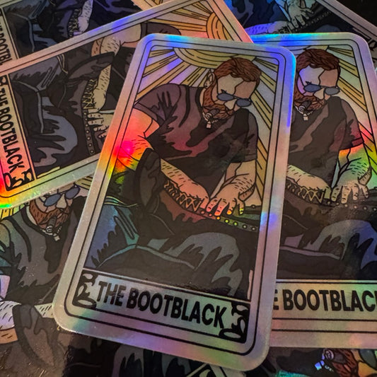 Bootblack Tarot Card Sticker (Holographic)