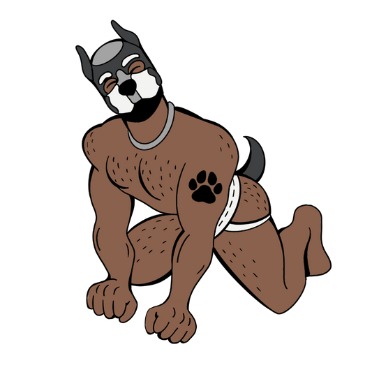 Happy Puppy (Dark Tone) Sticker