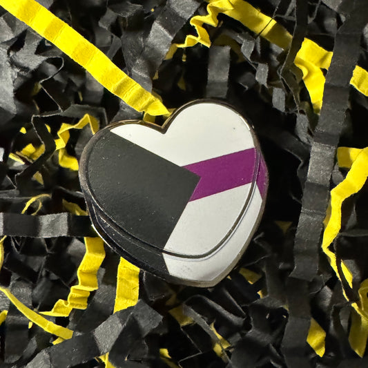 Demi Sexual Pride Candy Heart Hard Enamel Pin