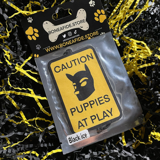Caution Puppies At Play Air Freshener