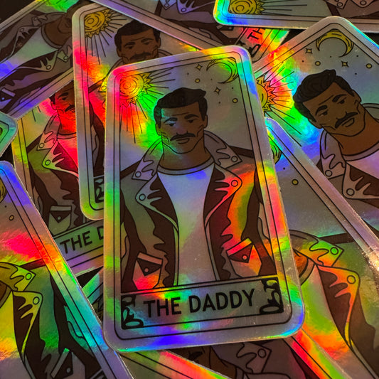 “The Daddy” Tarot Card (Night Tone) Sticker (Holographic)