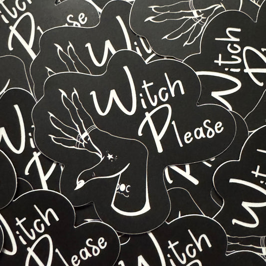 Witch Please Sticker (Clear Vinyl)