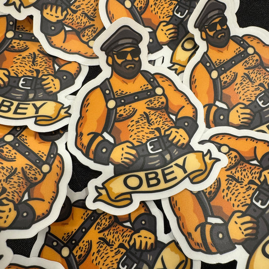 OBEY SIR (Clear Sticker)