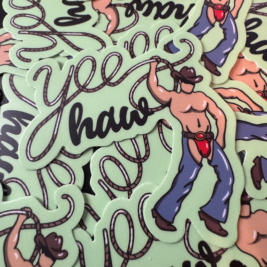 Yee Haw Sticker (Clear Vinyl)