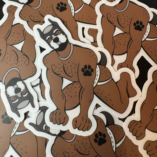 Happy Puppy (Dark Tone) Sticker