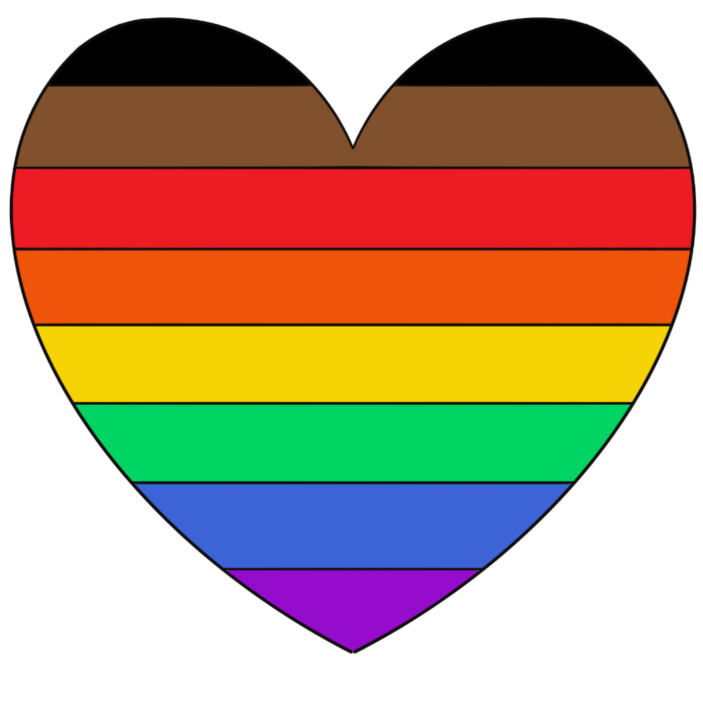 Rainbow Pride Heart Sticker