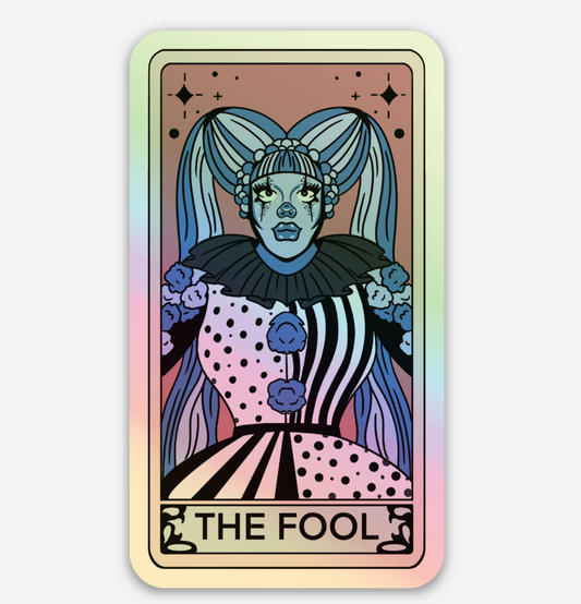 "The Fool" Tarot Card Sticker (Holographic)