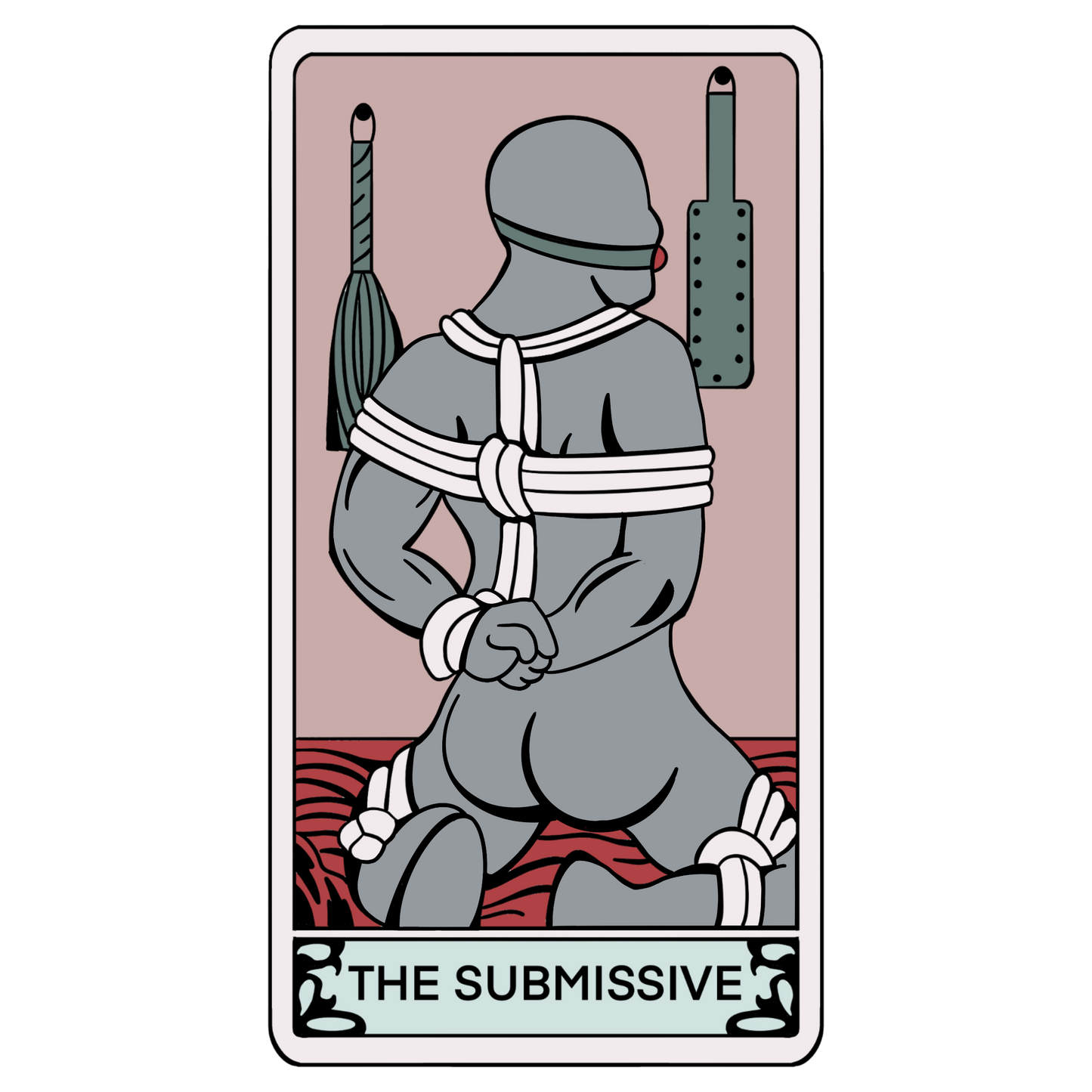 "The Submissive" Tarot Card Sticker (Holographic)