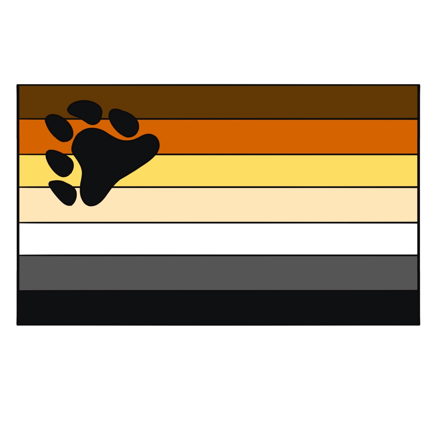 Bear Pride Flag Sticker