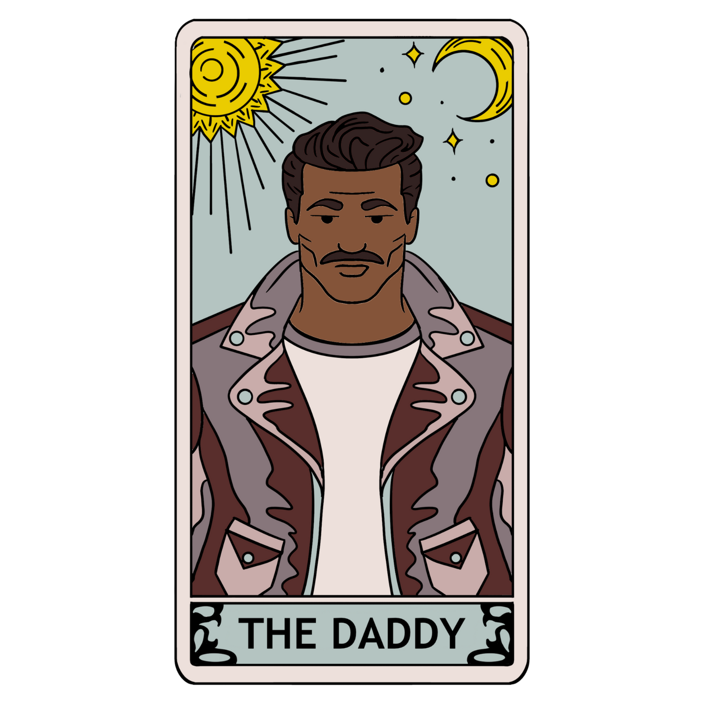 “The Daddy” Tarot Card (Night Tone) Sticker (Holographic)