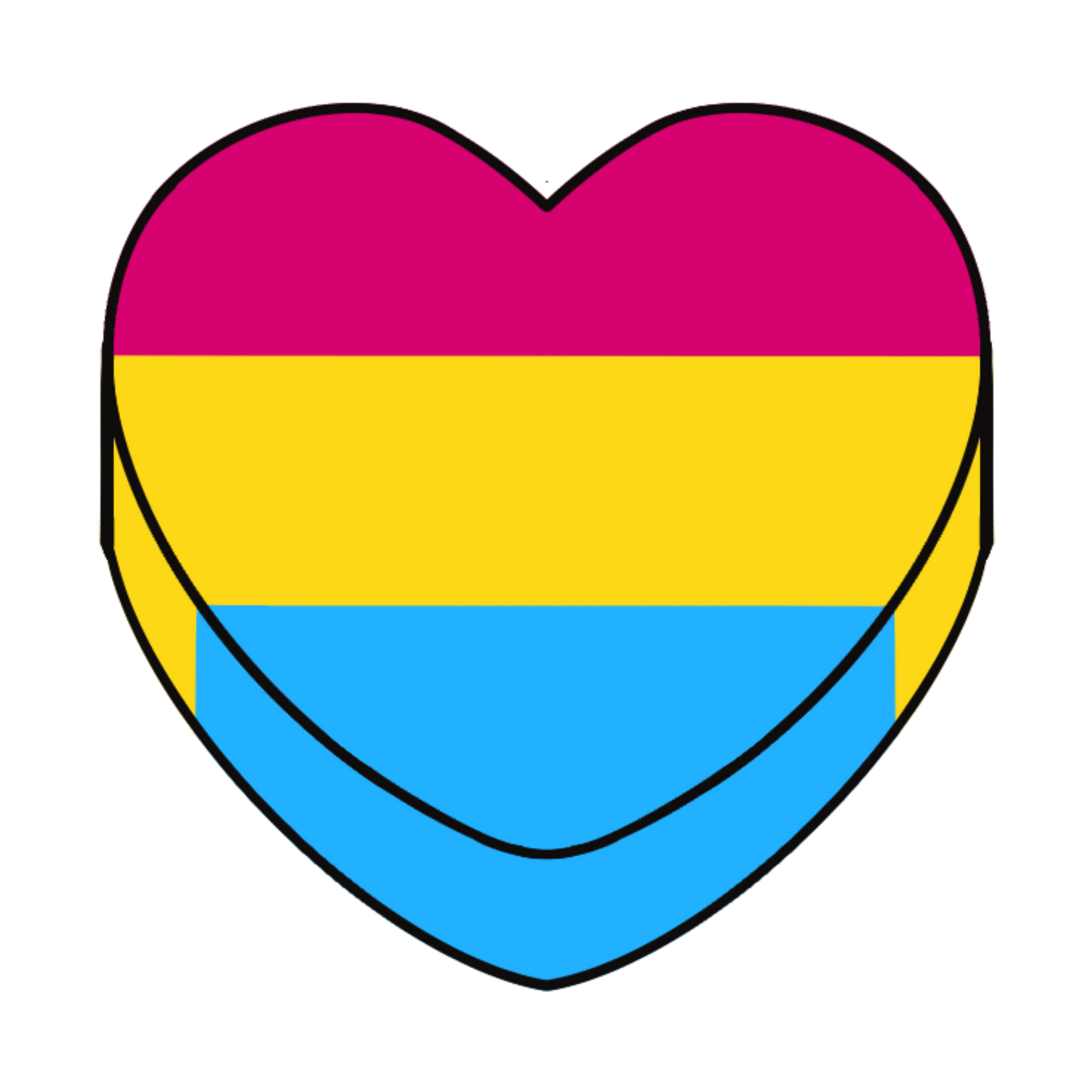 Pan Pride Candy Heart 3" Sticker (Clear Vinyl)