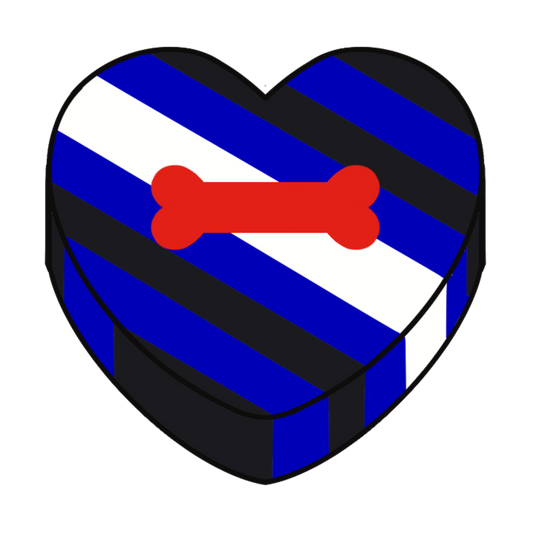 Puppy Pride Candy Heart 3" Sticker (Clear Vinyl)