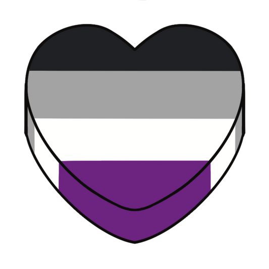 Asexual Pride Candy Heart 3" Sticker