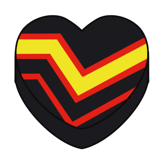 Rubber Pride Candy Heart 3" Sticker