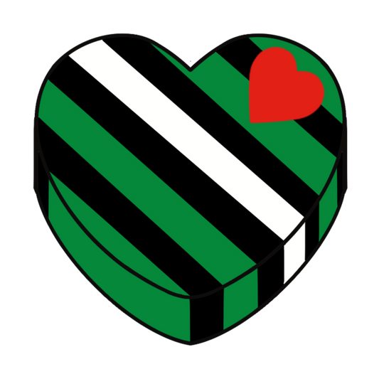 Leather Boy Pride Candy Heart 3" Sticker (Clear Vinyl)