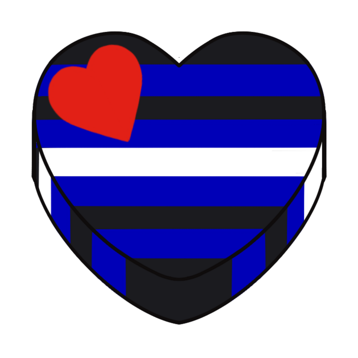 Leather Pride Candy Heart 3" Sticker (Clear Vinyl)